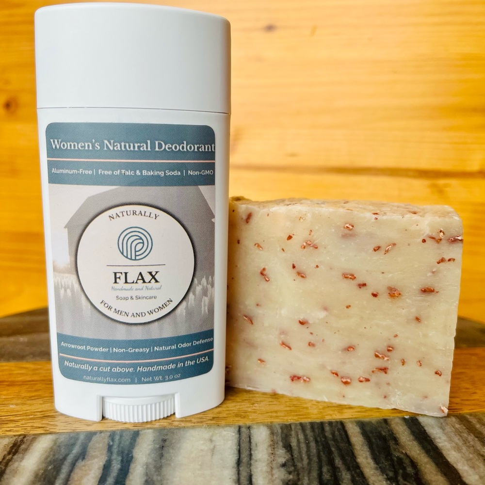 Flax | WILDFLOWERS DUO: Natural wildflower cold process soap bar and deodorant